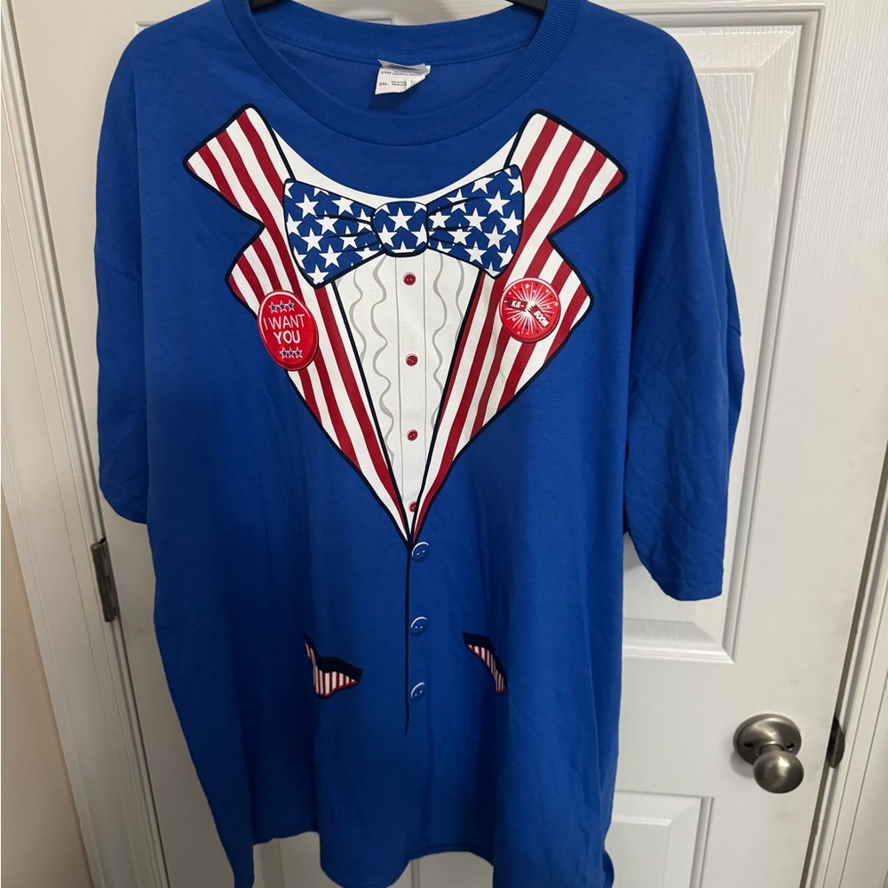 Gildan Blue Patriotic Short Sleeve Tee